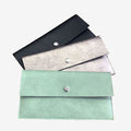 Three colors leather glasses case:black,lime green,brown and grey
